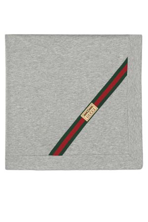 Coperta Neonato In Cotone Con Nastro Web GUCCI KIDS | 7740103KAAL1600